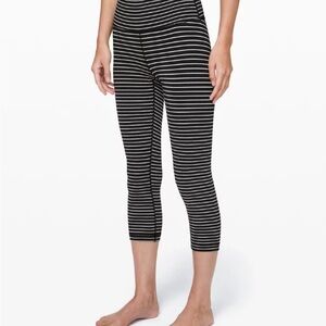 Lululemon Wonder under cropped Striped Women's Legging - size 2